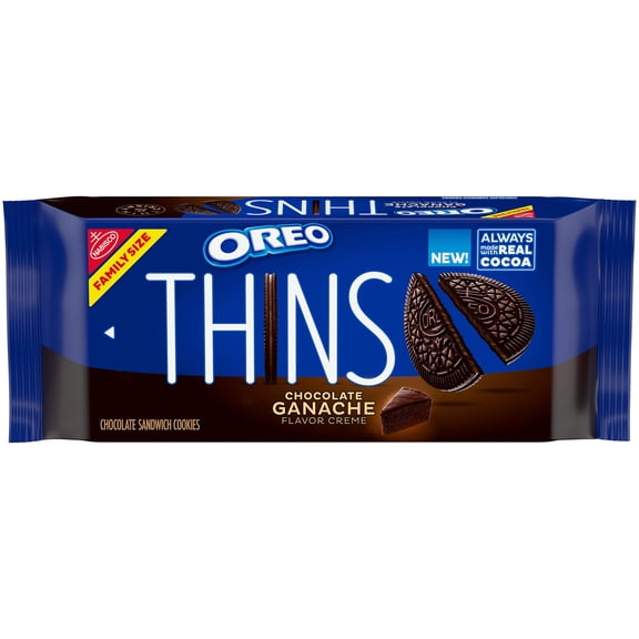 OREO THINS CHOCOLATE GANACHE COOKIES 12.33 OZ