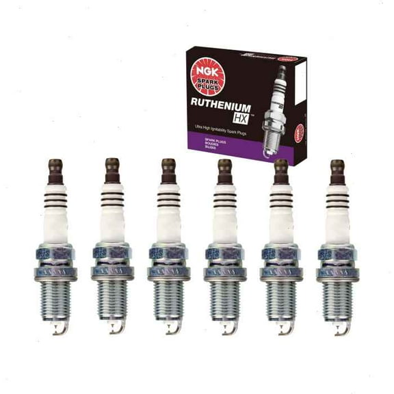 6 pc NGK Ruthenium HX Spark Plugs compatible with Acura TL 3.2L 3.5L V6 2002-2008
