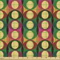 thumbnail image 2 of Ambesonne Retro Fabric by the Yard Upholstery, Pop Art Geometric Pastel, 1 Yard, Multicolor, 2 of 5