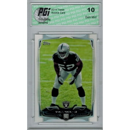 - 2014 Topps Football #373 Khalil Mack, Chicago Bears RC Rookie Card PGI 10