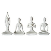 TINKSKY Yoga Statue Figurine Meditation Decor Figurines Zen Sculpture Statues Pose Abstract Resin Decoration Lady Modern Art