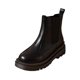 thumbnail image 3 of Botas cortas para mujer, botines de tobillo, botas de pantorrilla de moda, botines planos para el día de San Valentín, , Acción de Gracias, otoño, negro 36 Yinane Botas cortas, 3 of 8