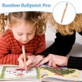 thumbnail image 3 of 100 Pcs Bamboo Pens Bulk Wooden Retractable Ballpoint Pen Black Ink 1mm Engraving Pens Gift Pen, 3 of 7