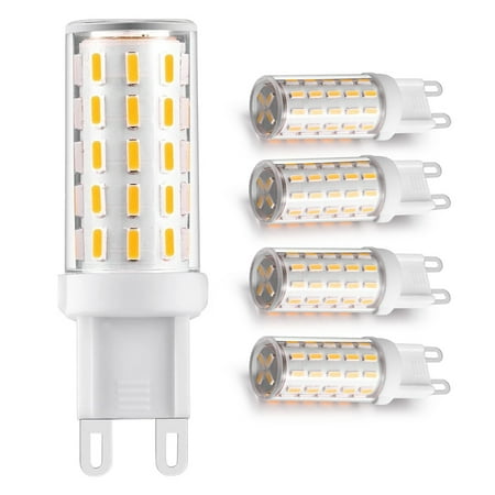 

Rosnek G9 Led Corn Light Bulb No Flicker AC110-240V 4W 54LEDs SMD 4014 LED High Power LED Spotlight Bulb for Crystal Light 4 Pack Warm white
