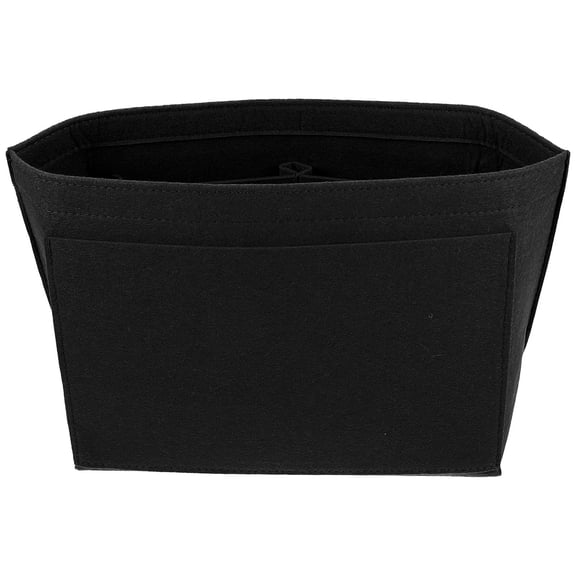 DINHEAROM 1Set Felt Bag Insert Organizer for Women Travel Black Storage Organization