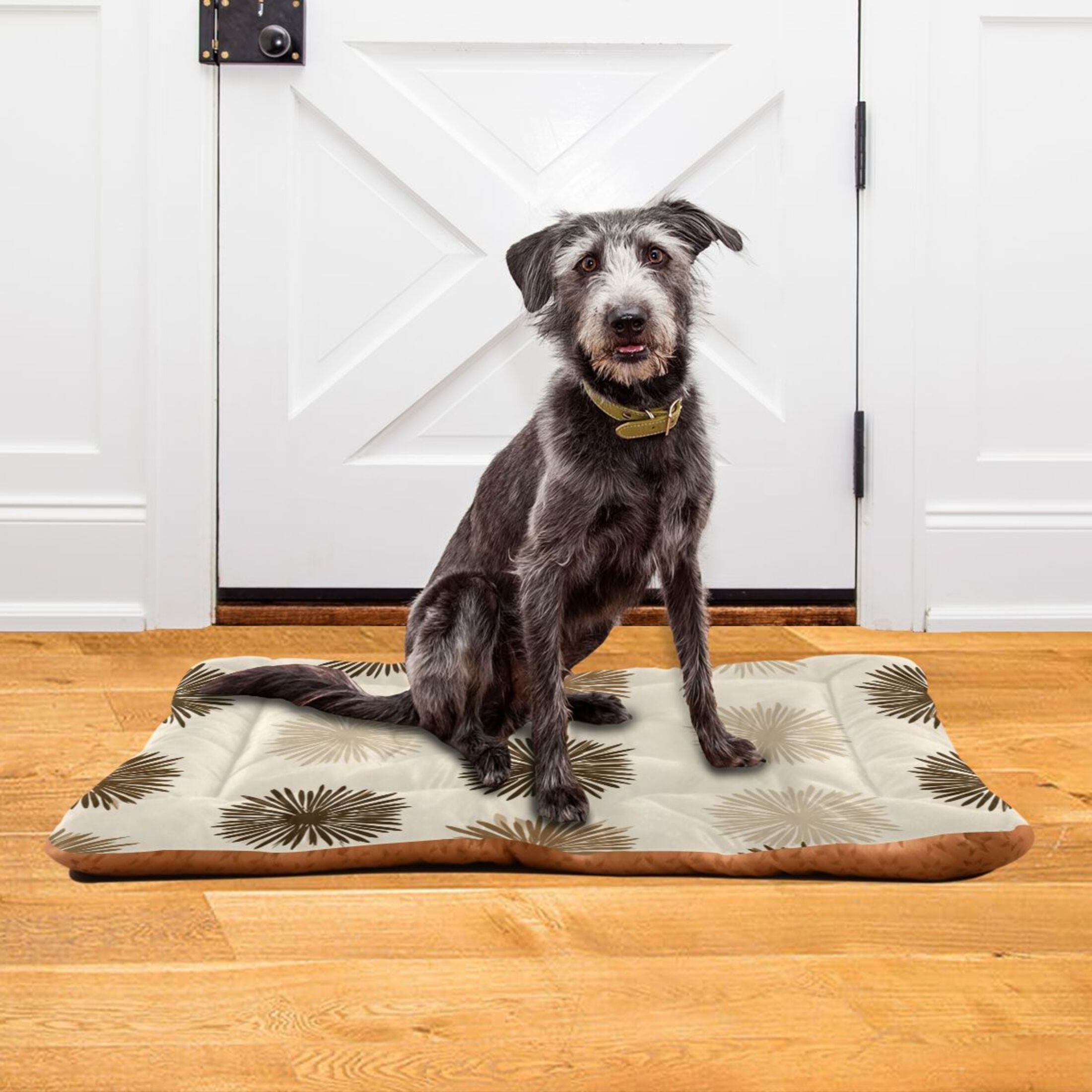Cozy Mat Pet Bed Indoor Outdoor Warm Soft For Cat Dog Puppy(S/M) Brown Beige