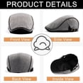 thumbnail image 3 of Men's Cotton Newsboy Cap Soft Fit Cabbie Hat, 3 of 6