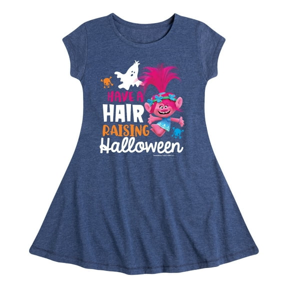 Trolls - Have A Hair Raising Halloween Poppy - Toddler & Youth Girls Fit & Flare Dress