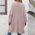 thumbnail image 4 of QUYUON Cardigan for Women Lightweight Sale Long Sleeve Women Cardigan Polyester Cable Knit Cardigan Women Cardigan Jacket Style Q-9334 Winter Knit Sweater Outerwear Coat Beige M, 4 of 9