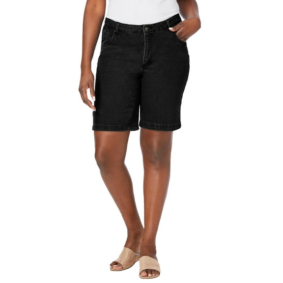 Jessica London Women's Plus Size Classic Cotton Denim Shorts