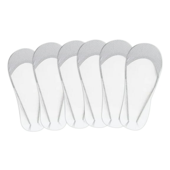 Hehanda 6 Pairs Women's Garter Shallow Invisible Socks Ice Silk Half Palm Socks High Heels Anti-Friction Socks