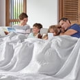 thumbnail image 2 of VHC Brands Waffle Weave White Oversized King Size Blanket 120x120, Decorative Cotton Throw Blanket, Boho Farmhouse Bedroom Decor for Bed, Couch, or Sofa, 2 of 3