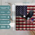 thumbnail image 3 of American Flag Shower Curtain Independence Day Patriotic Theme USA Eagle Shower Curtains for Bathroom Decor Fabric Waterproof United States Victory Flag with 12 Hooks 72"x72", 3 of 6