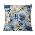 thumbnail image 2 of Designart "Dreamlike Blue White Floral Fantasy III" Floral Printed Throw Pillow, 2 of 5