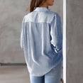 thumbnail image 6 of Lnmiateer Vintage Vertical Striped Collared Loose Button Up Top Ladies Soft Breathable Stretch Fabric Autumn Winter Camping Street Leisure Fashion Outfit, 6 of 6