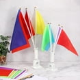 thumbnail image 5 of Púrpura Bandera con Palo A Mano Sostenida Pequeña Mini Bricolaje Bandera 11.8 Pulgadas x 7.8 Pulgada Cuadrado para Festival Eventos Decoración de fiesta Paquete de 25 Unique Bargains banderas al aire libre, 5 of 5