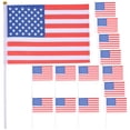 thumbnail image 1 of EeaseCA 24 Pcs Drapeaux Américains à Main Mini Drapeau National 14x21cm, 1 of 7