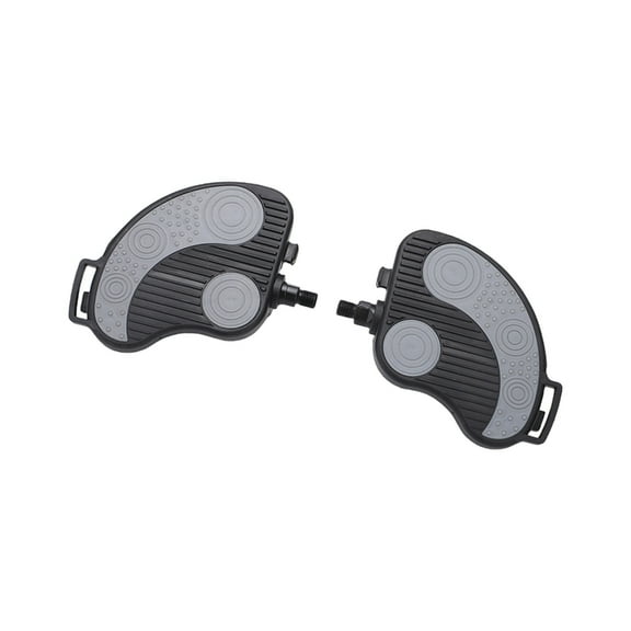 Leg Training Fitness Device Footboard Exercise Bike Pedals with Strap Stationary Recumbent Bike Pedals for Home Workout