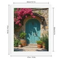 thumbnail image 2 of Paint By Numbers Kit for Adults Beginner - DIY Turquoise Door Stone Wall Blooming Bouquet Canvas Painting Kits for Adults, Frameless Paint By Number for Adults for Home Wall Decor 16x20 Inch, 2 of 7