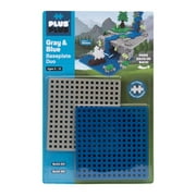 Plus-Plus- Baseplate Duo- Gray and Blue (Pack of 2)