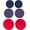 Bundle 4, variant on Replacement Lids for Pyrex Containers Round Glass Food Plastic - (2) 2-Cup Orange, (2) 4-Cup Teal, (2) 7-Cup Blue - BPA-Free, Dishwasher & Microwave Safe