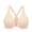 Beige, variant on Women's Front Closure Racerback Plus Size Bra, Full Coverage, Underwire, No Padding