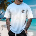 thumbnail image 2 of Krdevn Men's Spring and Summer All Print Short Sleeve Round Neck T Shirt Floral Trend Bottoming Shirt Tops,XL, 2 of 4