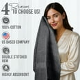 thumbnail image 4 of Dan River Bath Towel 4 Pack 27x54 in Ultra Soft Quick Drying Cotton Towel - Gray, 4 of 8