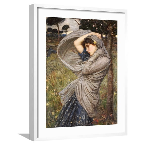 Art.com Boreas Giclee Print by John William Waterhouse, White Frame Wall Art, 23" x 29"