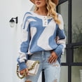 thumbnail image 4 of JINMGG V Neck Sweaters for Women Fall Winter Clearance,Women's Aow Pattern Cross-Border Knitted Sweater 2022 and Winter New Chest Button Half Cardigan, 4 of 6