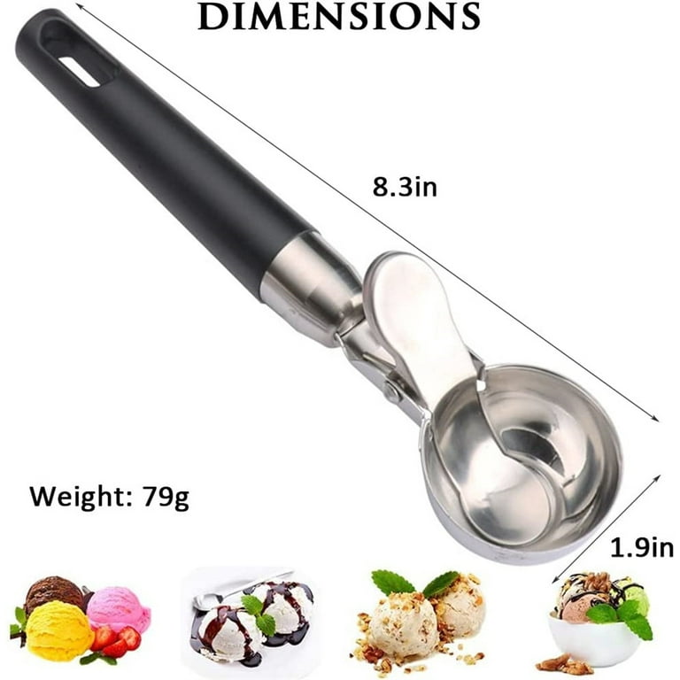 Stainless Steel Ice Cream Scoop With Trigger Ice Cream Ball Non