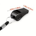 thumbnail image 3 of 6pcs Black Plastic Sports Whistles with Lanyards - Loud, Clear Sound for Coaches & Referees, 3 of 6