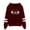 Wine, variant on WXLWZYWL Trendy Sweatshirts For Women 2023 Women Casual Hooded Slim-Fit Christmas Printing Double Horizontal Coat