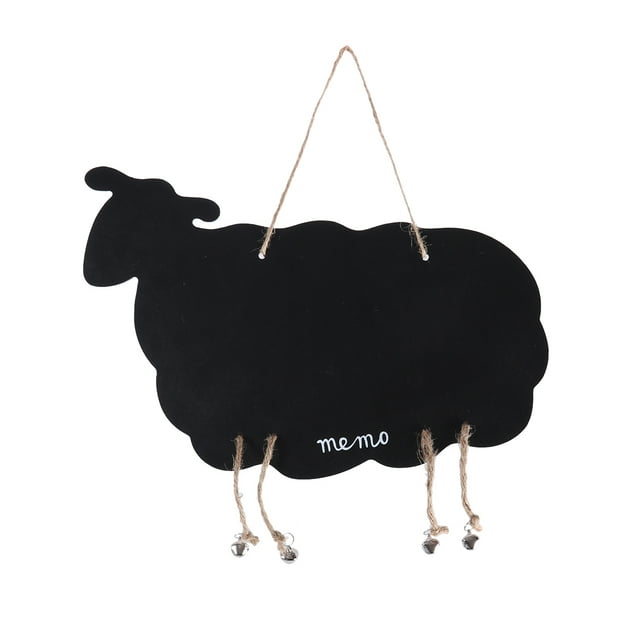 FELTECHELECTR Mini pizarras con forma de oveja, tablero para mensajes, letreros, tablero para notas colgante, libro de visitas para bodas