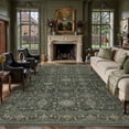thumbnail image 4 of BERTHMEER 9'x12' Area Rugs for Living Room Bedroom Office Dining Room Farmhouse Vintage Oriental Traditional Indoor Large Non Slip Machine Washable Rugs Carpets, Green, 4 of 8