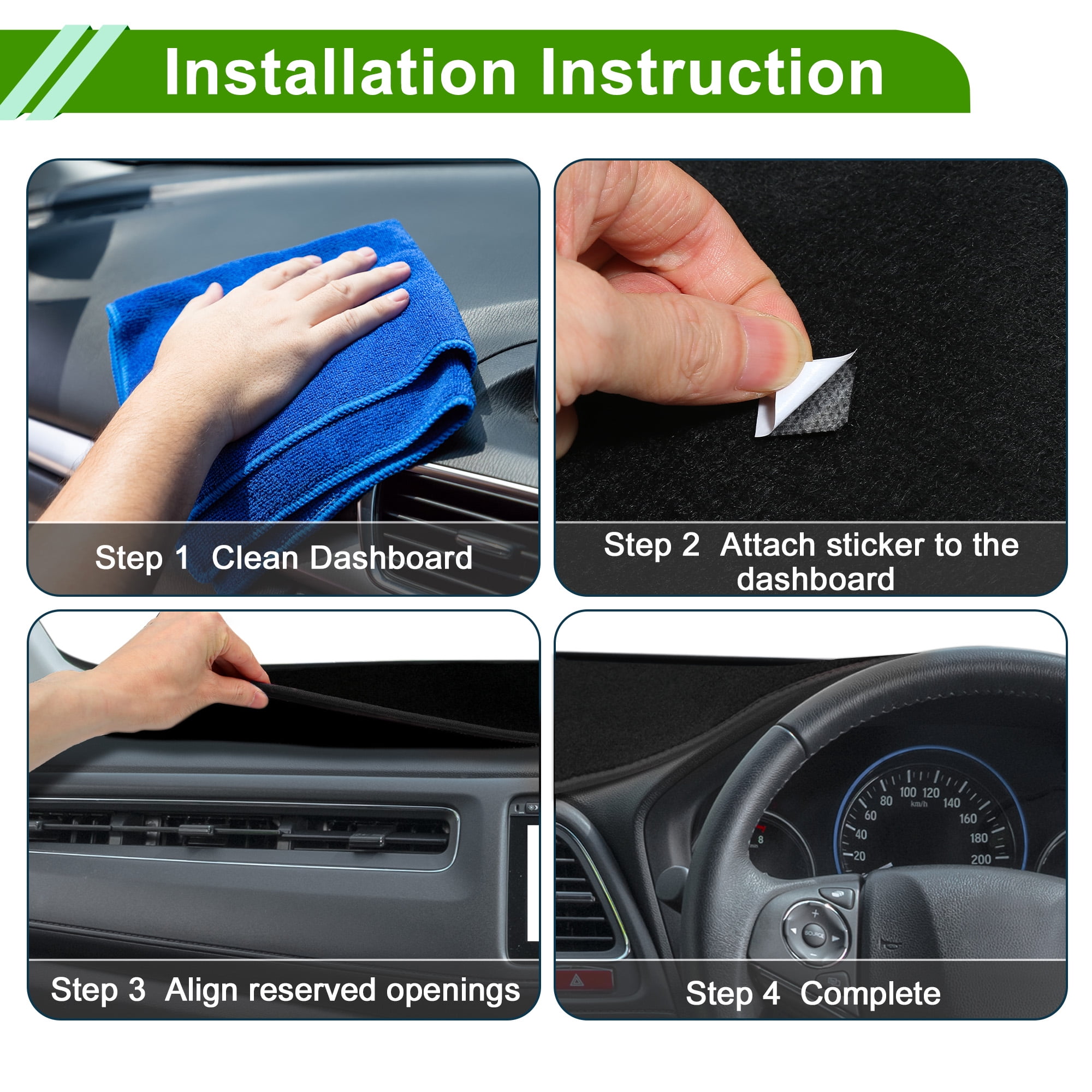 Dashboard Cover for Cadillac XT5 2016-2020 Non-Slip Interior Dash Cover Mat Polyester Silicone