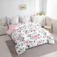 thumbnail image 3 of Castle Fairy Girls Floral Rose 7-Piece Twin Bedding Sets,Spring Graden Bedding Comforter Set,Chic Flower Breathable Sheet Sets,Lightweight Room Decor, 3 of 8