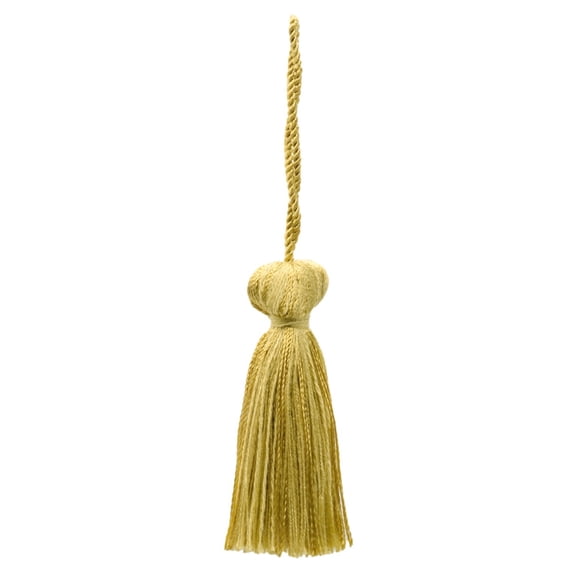 3" (7.5cm) Small Bell Tassel | Craft Tassel # BT3,, Antique Gold #C4 (Dark Yellow Gold) Set of 12