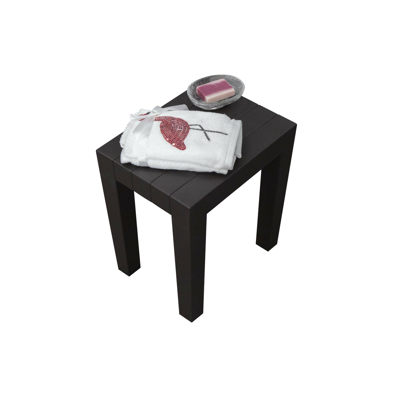 Indestructible 15Inch Bathroom Stool in Grey