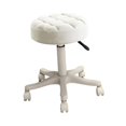 thumbnail image 2 of Nail Beauty Pulley Work Chair Swivel SPA Stool for Bars Massage Coffee Shops White, 2 of 9