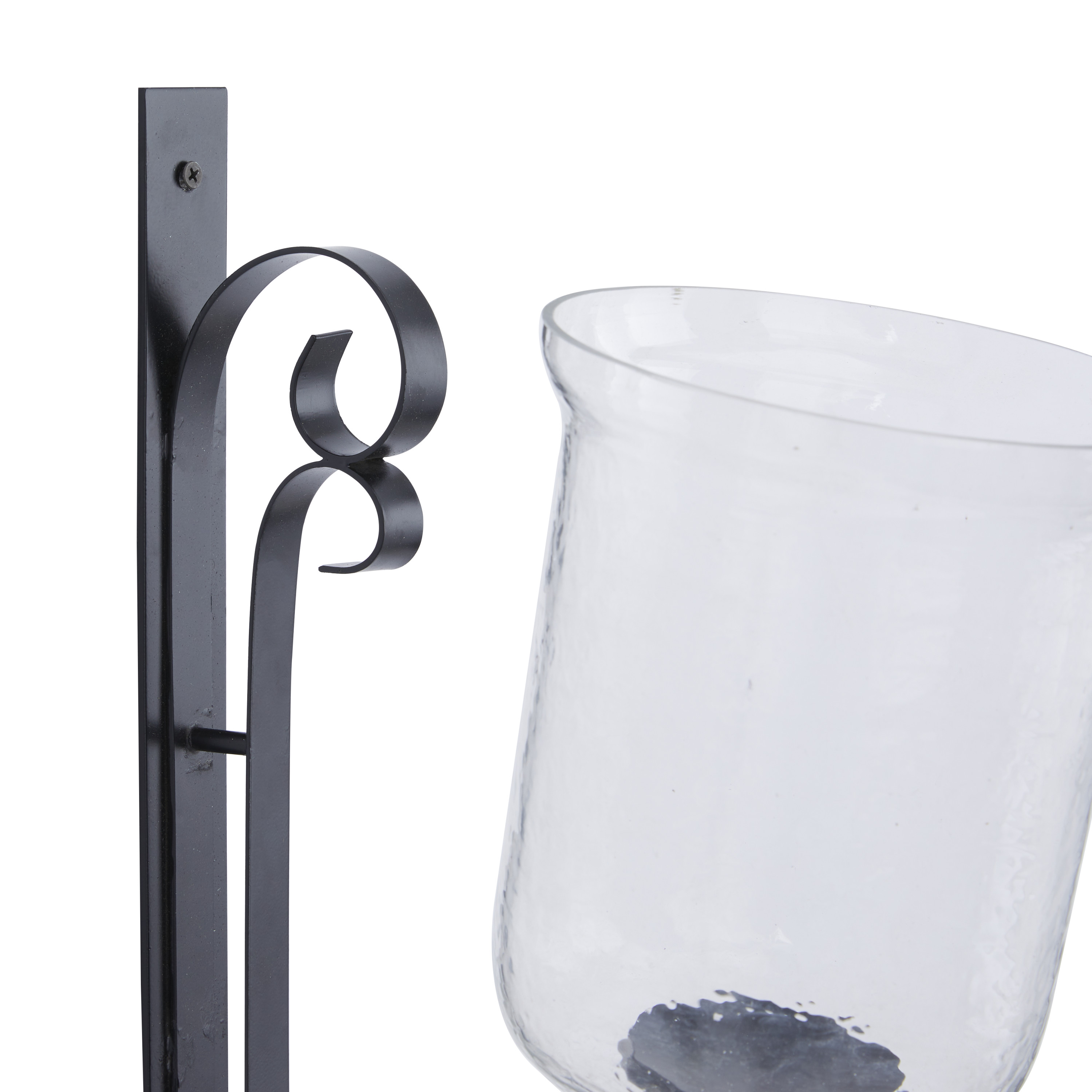 DecMode Black Metal Wall Sconce