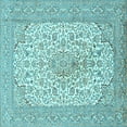 thumbnail image 1 of Ahgly Company Indoor Square Persian Light Blue Traditional Area Rugs, 7' Square, 1 of 4