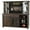 Tobacco Leaf, variant on Pemberly Row 80" Transitional Wood Buffet and Hutch in Rustic Oak