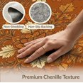 thumbnail image 6 of ODIKA 8'x10' Washable Area Rug Vinyl Orange Seasonal Motif Decorative Scrolling Frame Bedside for Dining Room, Large Office, Lounge, Non-Slip Chair-Friendly Mat, 6 of 7