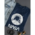 thumbnail image 3 of NASA Nasa Astronaut Over Moon Shaped T-Shirt Women -NASA Designs, Female Large, 3 of 4