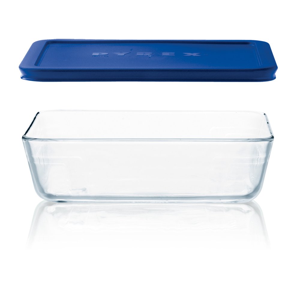 Pyrex® Simply Store, Glass Storage Container, Blue, 3 Cup