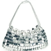 Portia Paillette Crochet Drawstring Bag