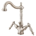 thumbnail image 2 of Kingston Brass KS1431TL Heritage Two-Handle Bathroom Faucet with Brass Pop-Up and Cover Plate, Polished Chrome, 2 of 4