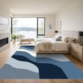 thumbnail image 3 of ODIKA 2x3 Machine Washable Non-Slip Area Rug, Abstract Navy High Traffic Rug, Blue, 1051218, 3 of 7