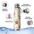 thumbnail image 4 of Floral 29oz Stainless Steel Insulated Thermos with Tea Filter, 360° Printed Travel Bottle, Leakproof BPA-Free,Anti-Slip Base, 304 Inner & 201 Outer, Vacuum Cup,Thanksgiving,Christmas, Spring,Flower, 4 of 6